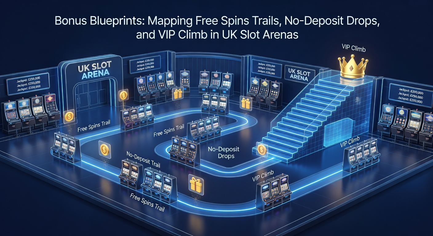 Close-up of a slot screen showing a no-deposit bonus notification popping up amid colorful free spin icons and a progress bar