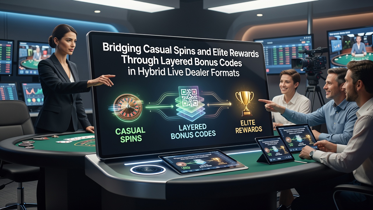 Dashboard view of bonus code tiers progressing from casual spins to elite live dealer rewards