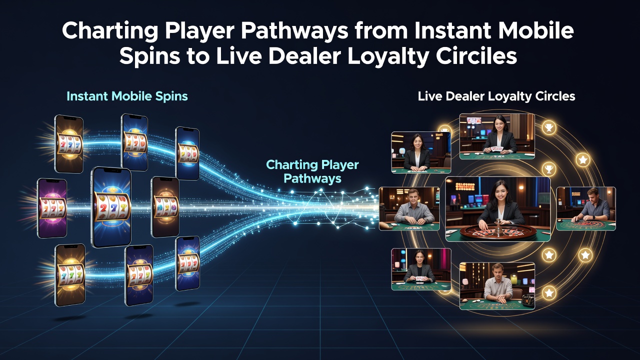 Mobile slot interface showing instant spin options transitioning toward live dealer tables on a smartphone screen
