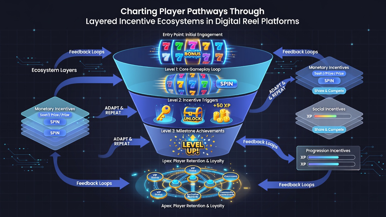 Infographic illustrating VIP tier progression and incentive layering in online slot ecosystems