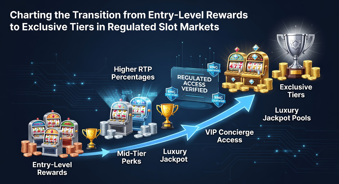 Infographic showing progression from basic slot rewards to VIP tiers in regulated markets