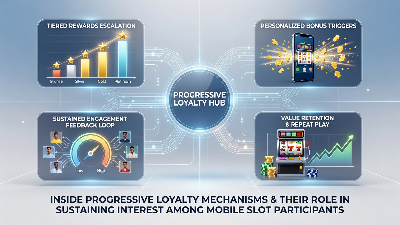 Analytics dashboard view of loyalty point accumulation trends and tier unlock rates for mobile slot users