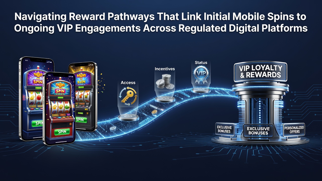 Mobile device displaying slot game interface with reward indicators and VIP progression markers on a regulated platform
