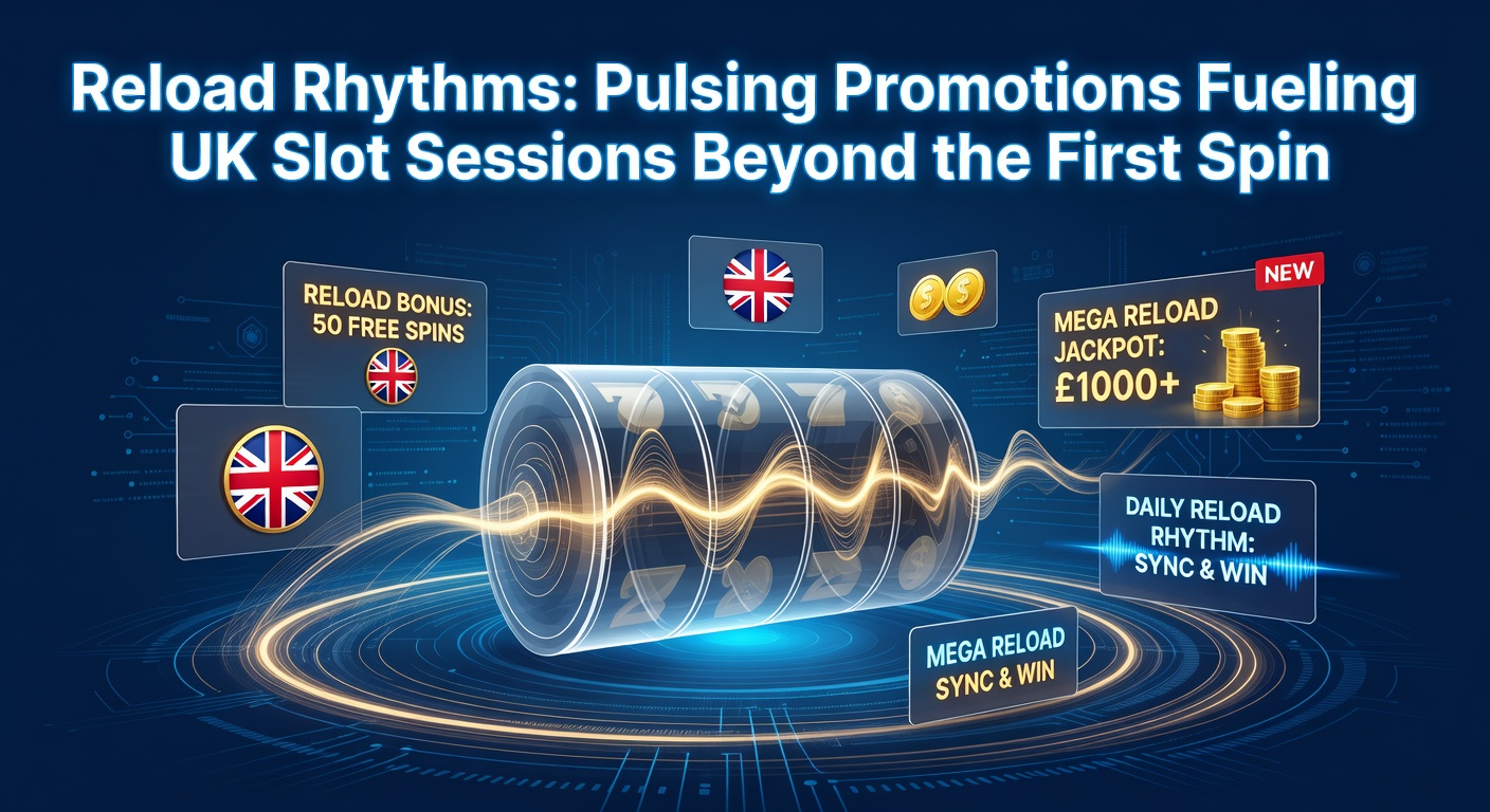 Vibrant slot reels pulsing with reload bonus icons, illustrating ongoing promotions in action