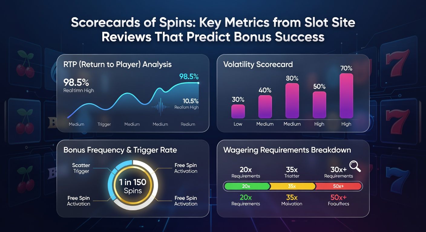 Graph charting RTP percentages against bonus success rates from slot reviews, showing peaks at 96%+ with low wagering