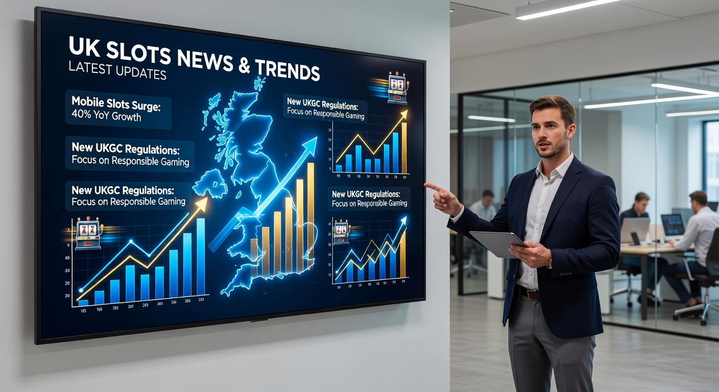 Graphic representing the UK Gambling Commission's evaluation update on Gambling Act Review policies, featuring icons for slots, financial checks, and data analysis