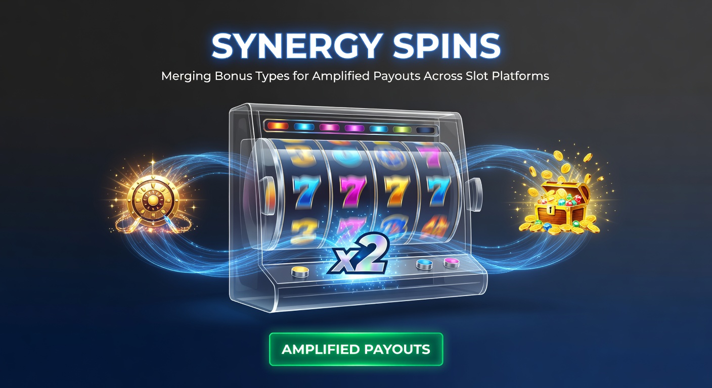 Vibrant slot reels merging free spins, multipliers, and wild symbols into explosive synergy payouts